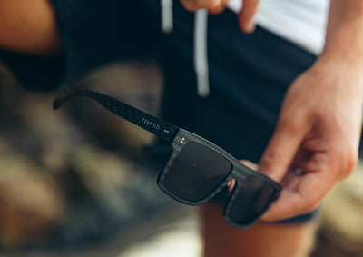 Highest quality carbon fiber sunglasses with polarized lenses.