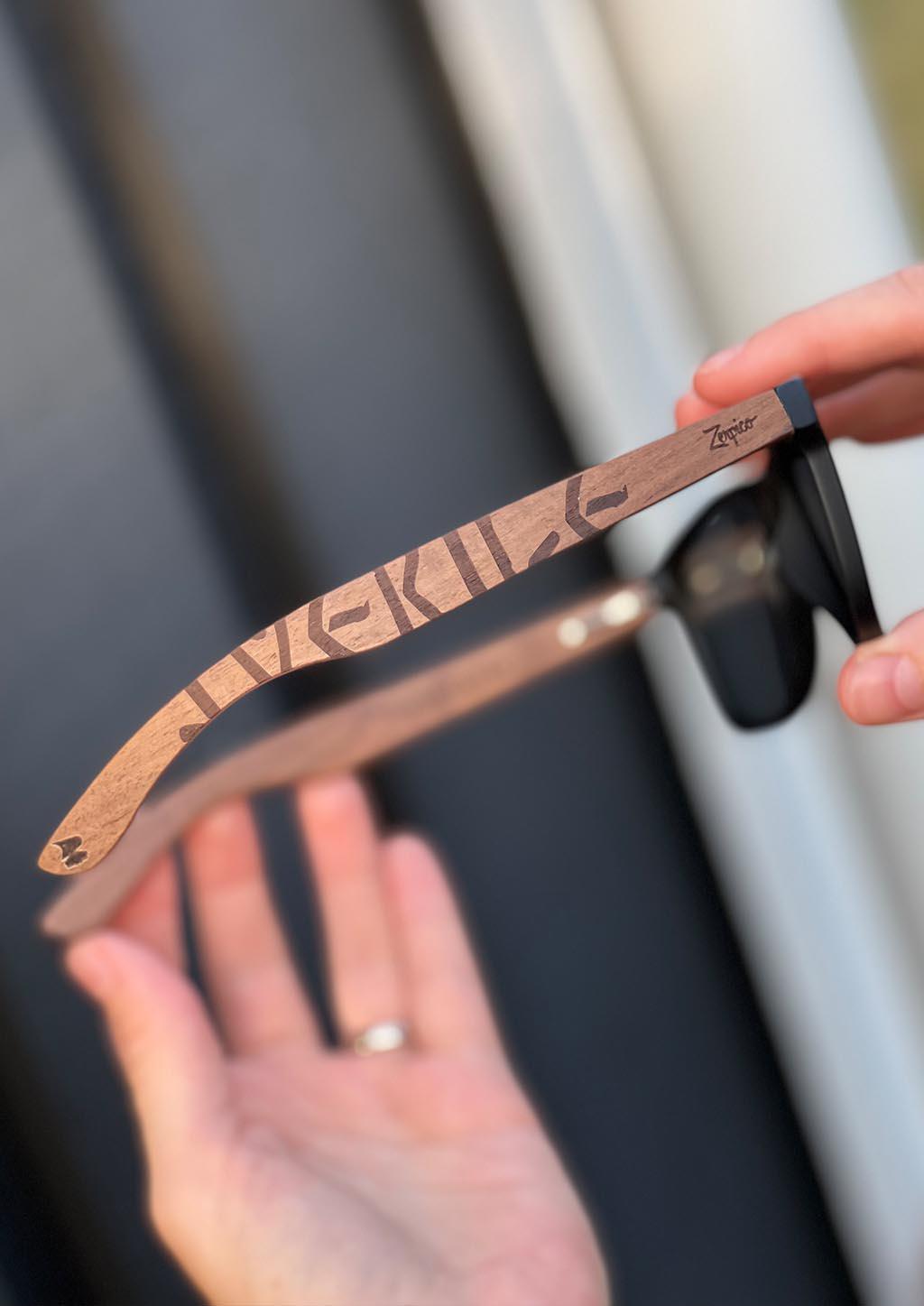 Eyewood | Engraved Wooden Sunglasses - Viking Runes