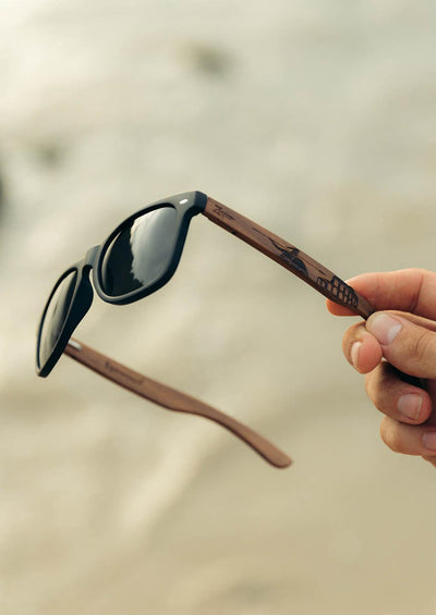 Zerpico engraved sunglasses with gladiator pattern.