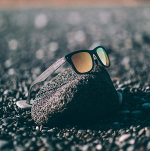 Carbon fiber sunglasses with polarized lenses from Zerpico.