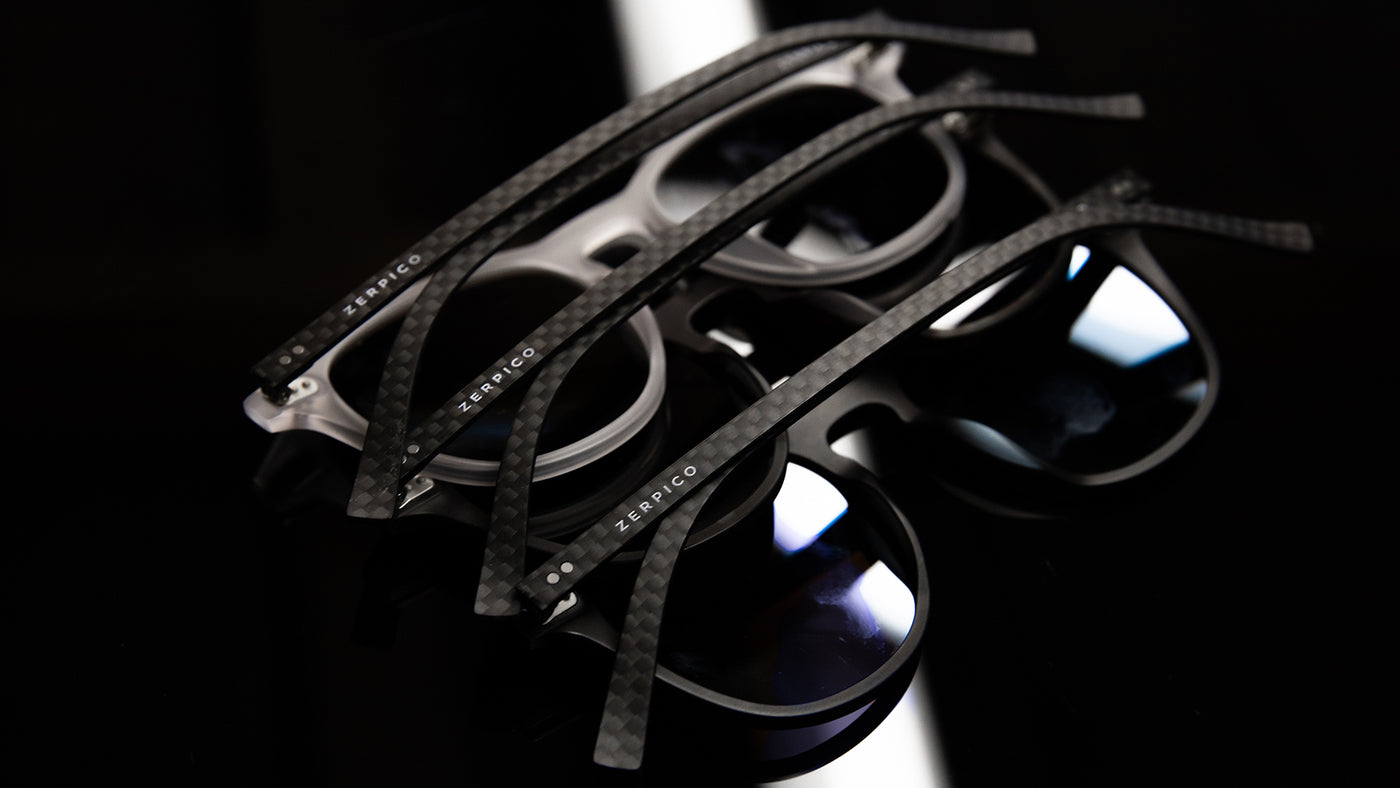 Carbon fiber and acetate sunglasses from Zerpico.