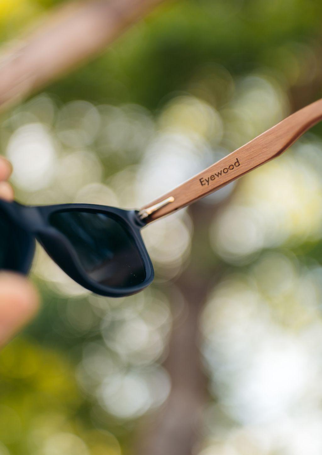 Native Wooden engraved sunglasses details on the inside.