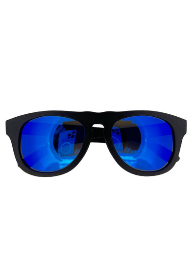 Limited Eyewood Dream - Black - Wayfarer/Aviator - Blue Mirror Lenses