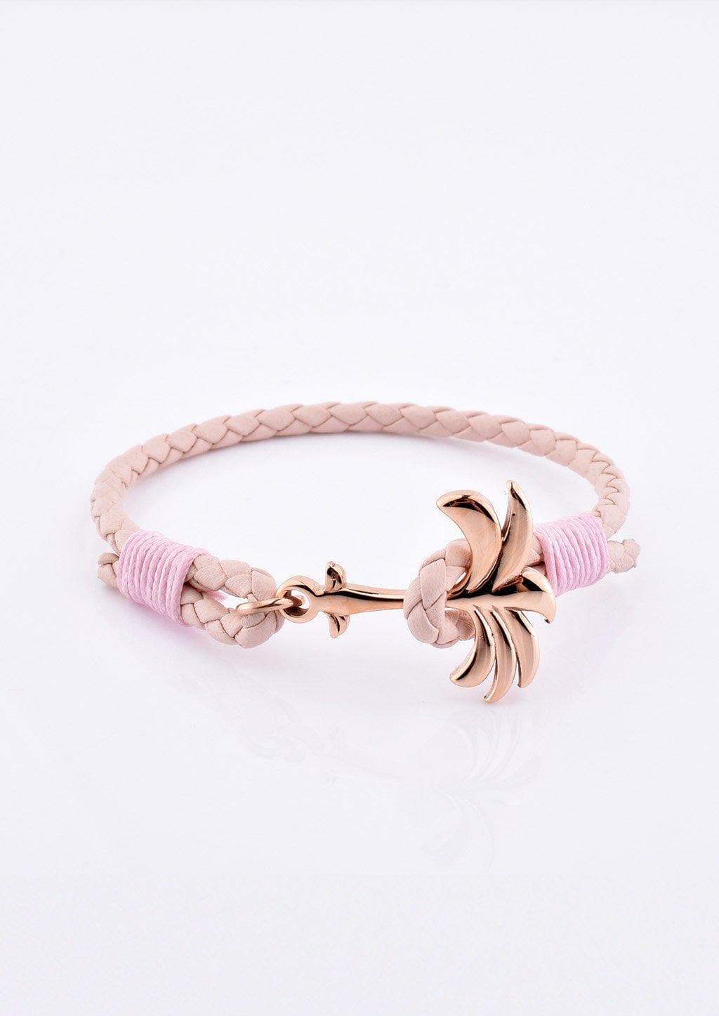 Rosette - Season two Palm anchor bracelet with pink leather.