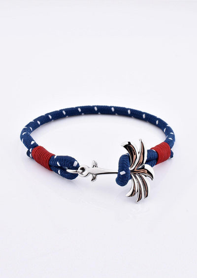 Voyager - Single - Season two Palm anchor bracelet with blue and red nylon band.