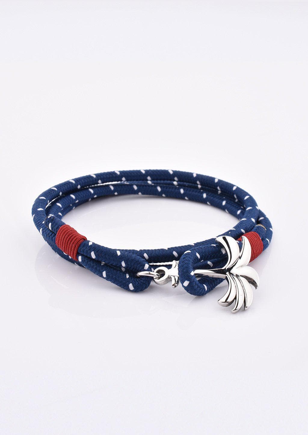Voyager - Triple - Season two Palm anchor bracelet with blue and red nylon band.