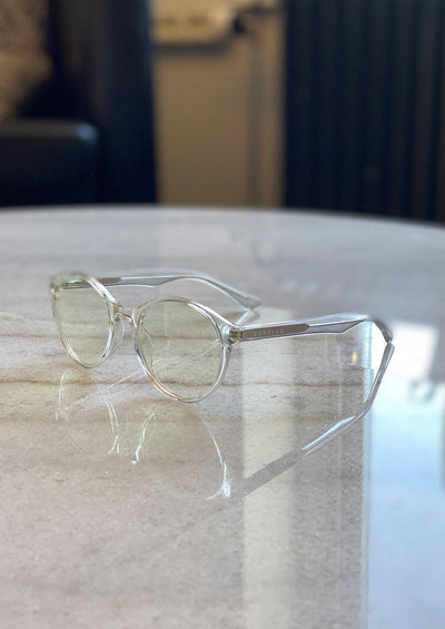 Transparent Tron anti blue light glasses with photochromic lenses photo