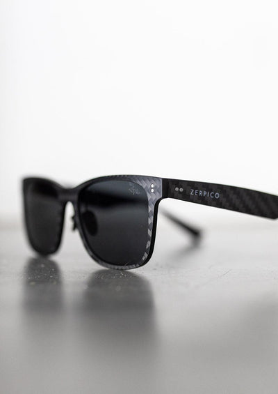 Carbon Fiber Sunglasses - Fibrous V4 - Photo taken outside showing details of our carbon fibers.