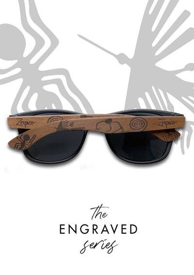 Eyewood Wayfarer  Spec. Ed. - Native - Our engraved series of sunglasses with patterns from south america.