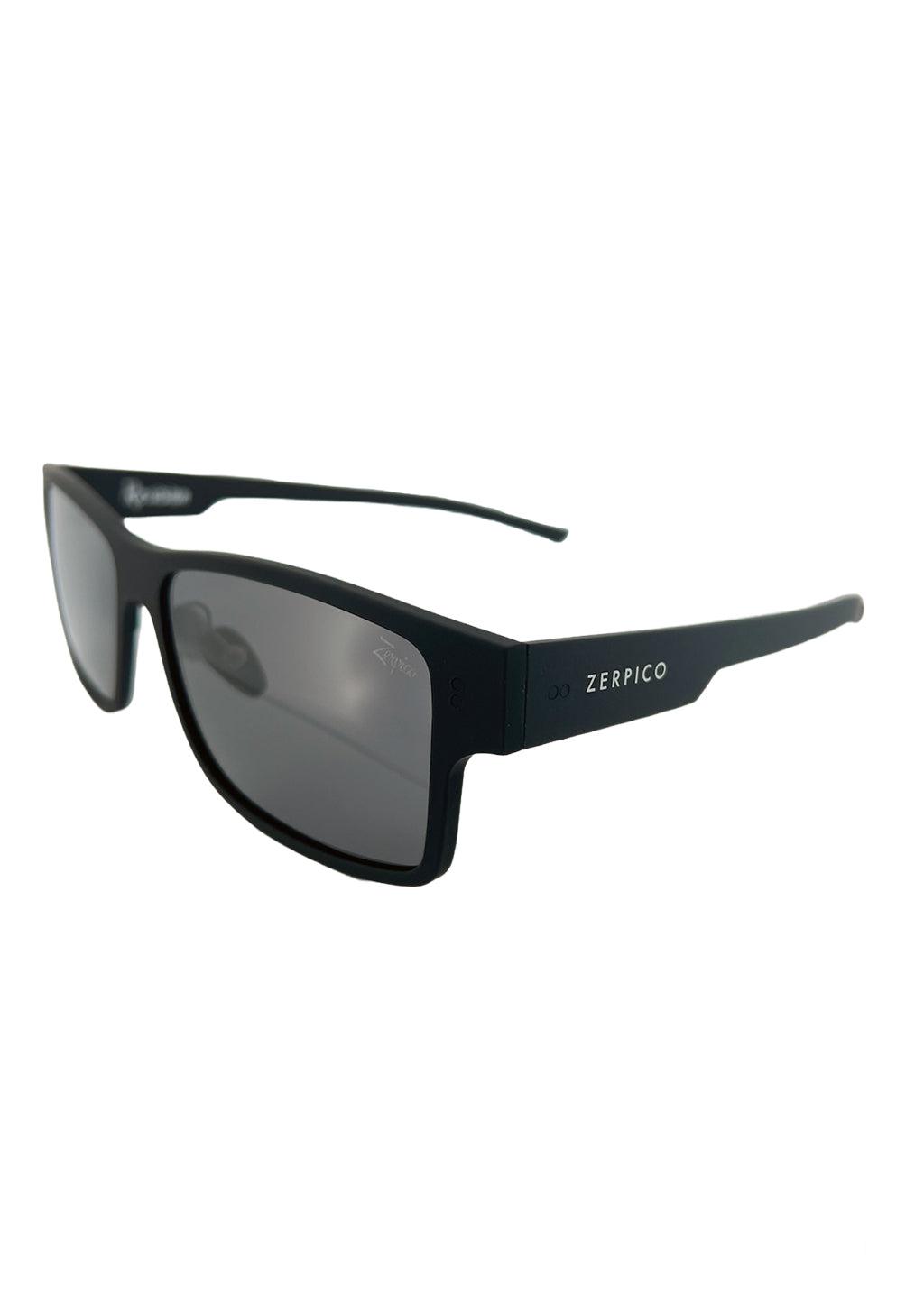ReVision Square - Eco-Friendly Recyclable Paper Sunglasses, studio photo from the side. Of our black frame.