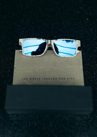 ReVision Square - Eco-Friendly Recyclable Paper Sunglasses with our foldable case.