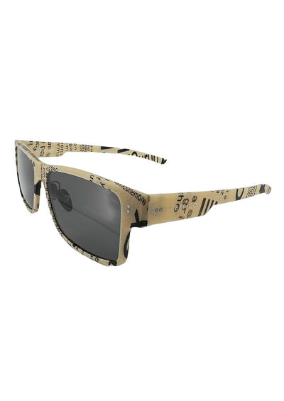 ReVision Square - Eco-Friendly Recyclable Paper Sunglasses. studio photo of our raw paper frame.