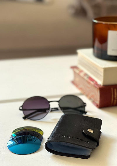 Perfect case to carry your extra sunglasses lenses.