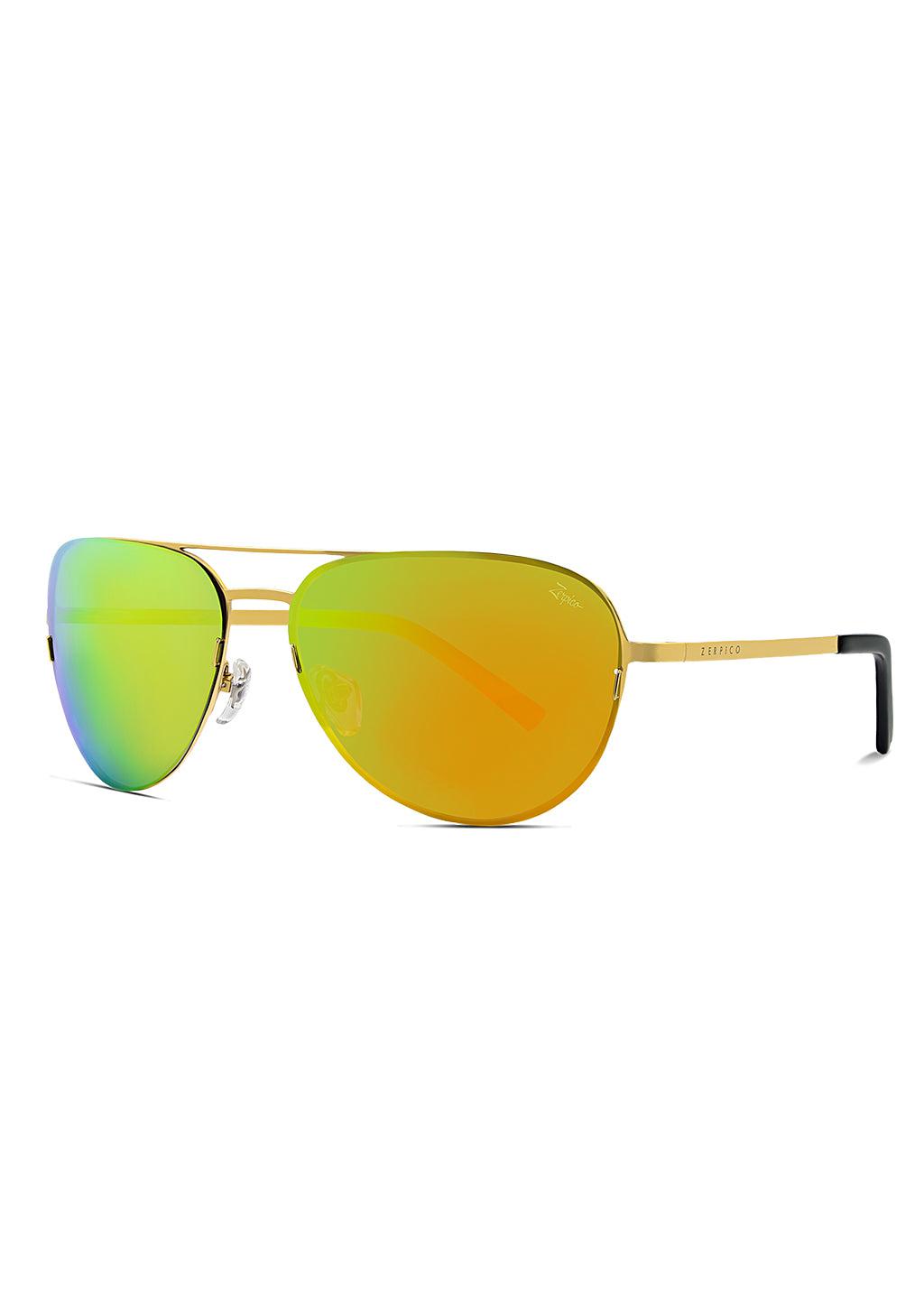 Titanium Aviator Sunglasses V2 24K GOLD Plated Zerpico