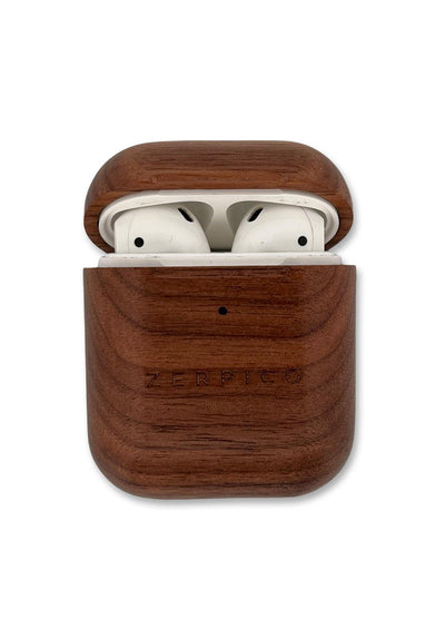 Zerpico Wooden Airpods case. Studio shoot of the second generation model of cases.