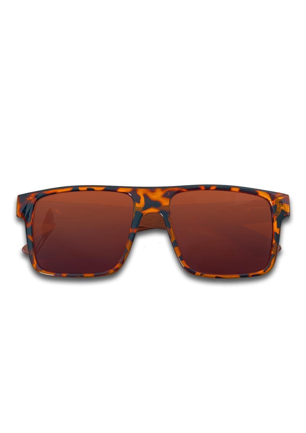 Eyewood Square - Bailey - Our square wooden sunglasses with tortoise frame.