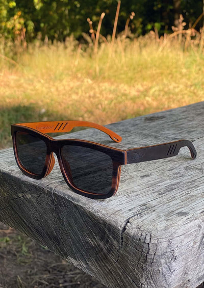Handmade wooden wayfarers in wood and are guaranteed to give you a natural feeling of comfort and design.  Duriel is a full wooden model so all made in beautiful wood. This special edition pair is made to stand out. Shoot from outside in the sun in Sweden.