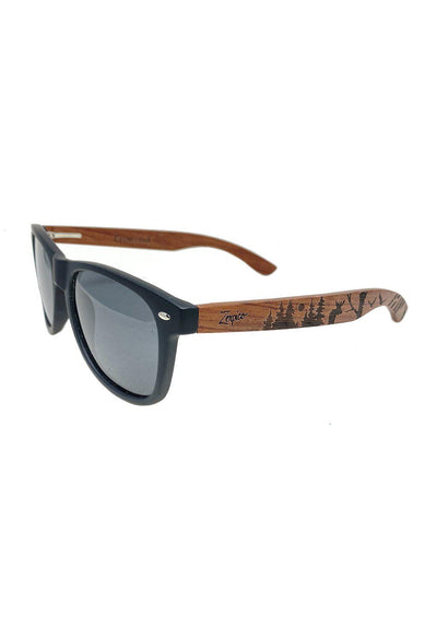 Engraved Wooden Sunglasses - The North studio shoot from the front.