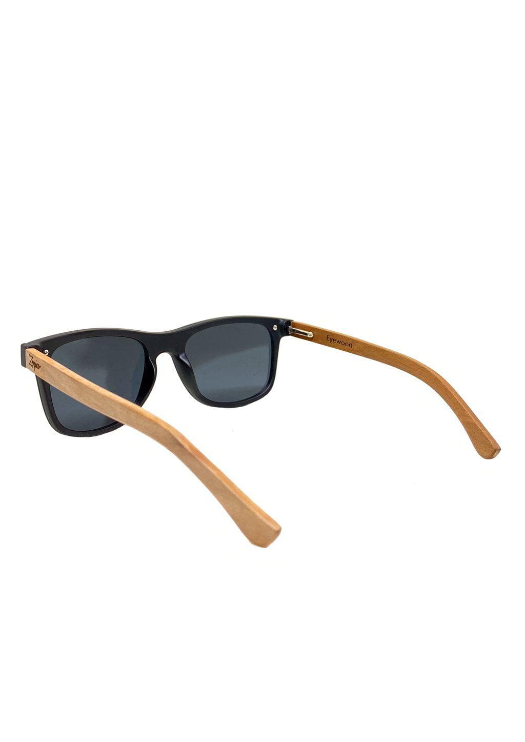 Eyewood tomorrow is our modern cool take on classic models. This is Taurus with black lenses. Nice wooden sunglasses. From back.